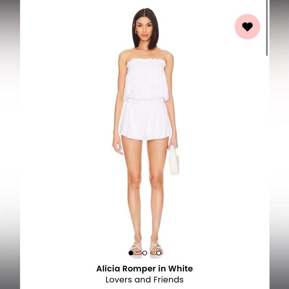 Revolve- Lovers and Friends White Alicia Romper